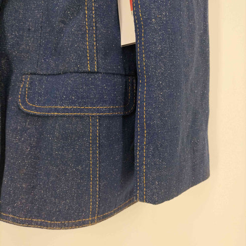 レオナール LEONARD 花刺繍 金ボタン ダブルブレスト シルクテーラードジャケット レディース 9AR