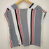 メゾンキツネ MAISON KITSUNE メゾンキツネ ストライプ Vネック ノースリーブトップス レディース import:S