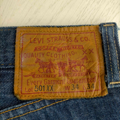 リーバイスヴィンテージクロージング Levis Vintage Clothing 1937年モデル復刻 501XX 37501-0015 ボタンフライストレートデニム 赤耳 RIGID メンズ W34 L34