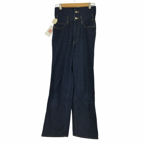 グラフペーパー Graphpaper Non Fade Denim Cook Pant デニムパンツ ジーンズ ハイウエスト ストレート ジッパーフライ レディース 00