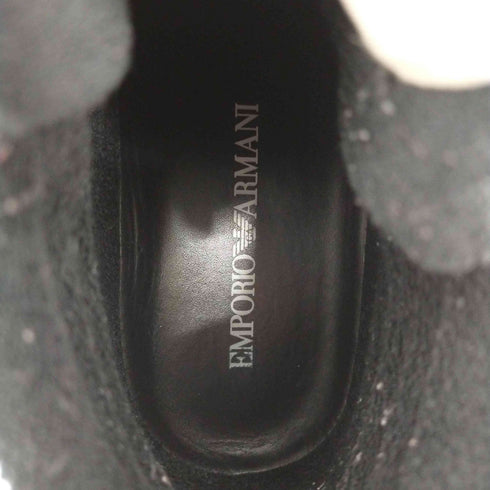 エンポリオアルマーニ EMPORIO ARMANI ミドルカット ナイロンレザー スニーカー メンズ US:8