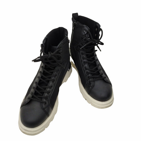 アルマーニエクスチェンジ ARMANI EXCHANGE レースアップ サイドジップ スニーカー ブーツ メンズ US:8