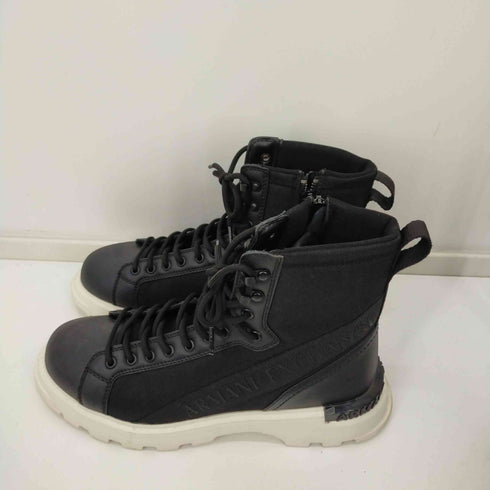アルマーニエクスチェンジ ARMANI EXCHANGE レースアップ サイドジップ スニーカー ブーツ メンズ US:8