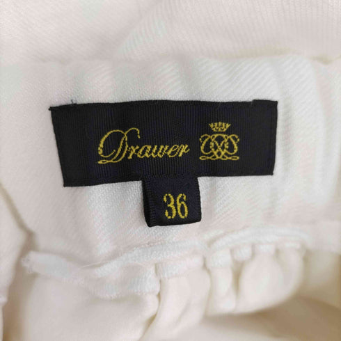 ドゥロワー Drawer リネンスカート タイト ひざ丈 ギャザー バックリボン デザイン レディース 36