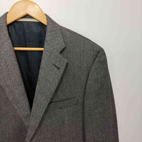バーバリーロンドン BURBERRY LONDON BOND STREET ヘリンボーン 2Bテーラードジャケット メンズ US:42