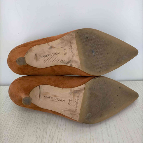 マノロブラニク MANOLO BLAHNIK ポインテッドトゥパンプス レディース 34 1/2