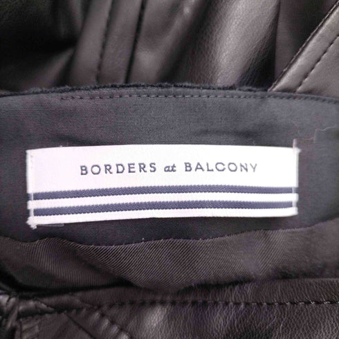ボーダーズアットバルコニー borders at balcony フェイクレザー キャミソールワンピース ロング ストレッチ レディース 36