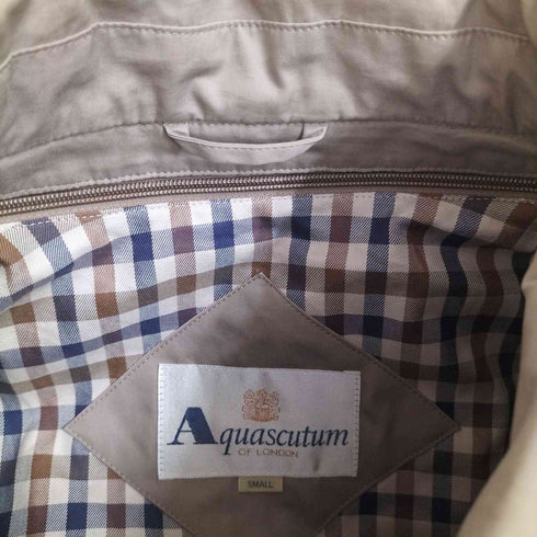 アクアスキュータム AQUASCUTUM チェックライナー付き 裏地チェック ミリタリー中綿ジャケット メンズ import:S