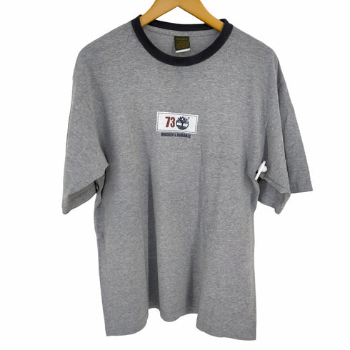 ティンバーランド Timberland 90-00S RUGGED&DURABLE フロントプリント霜降りTシャツ メンズ import:M