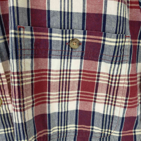 エディーバウアー Eddie Bauer BD チェック S/S シャツ メンズ import:XL