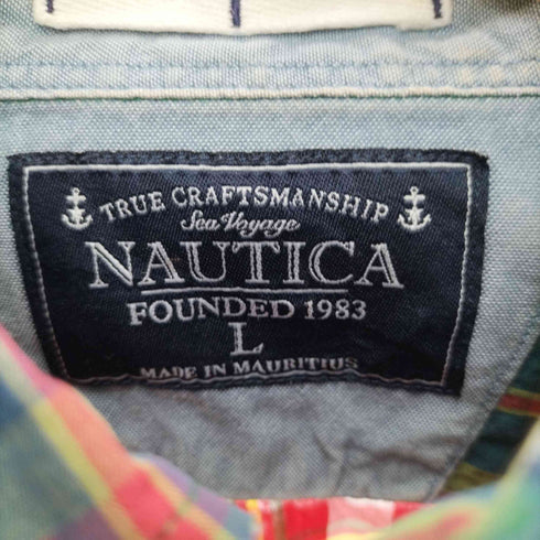 ノーティカ NAUTICA マドラスチェックボタンダウンシャツ メンズ JPN:L