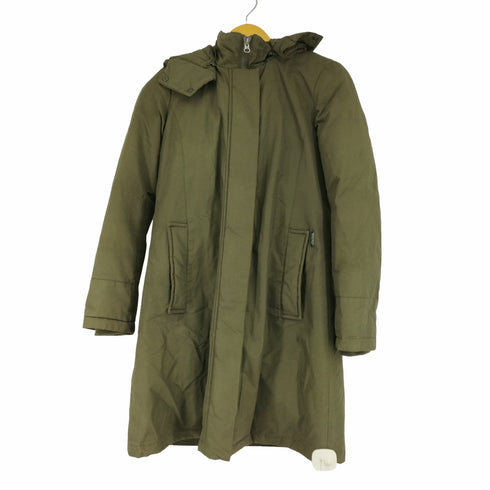 ウールリッチ WOOLRICH BOW BRIDGE ダウンコート アウター ジップアップ ミドル丈 フード付き ラビットファー レディース JPN:XS