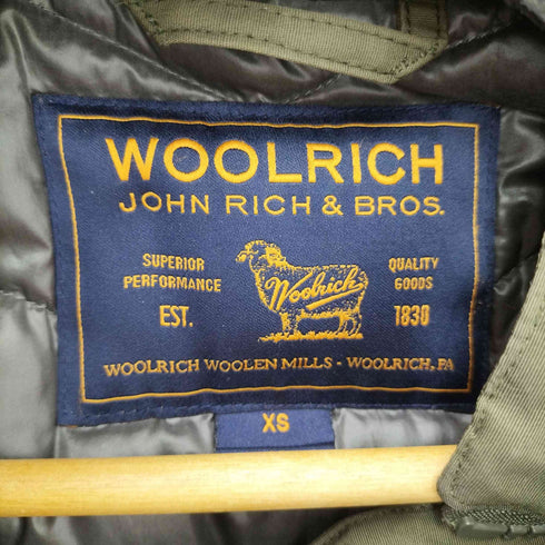 ウールリッチ WOOLRICH BOW BRIDGE ダウンコート アウター ジップアップ ミドル丈 フード付き ラビットファー レディース JPN:XS