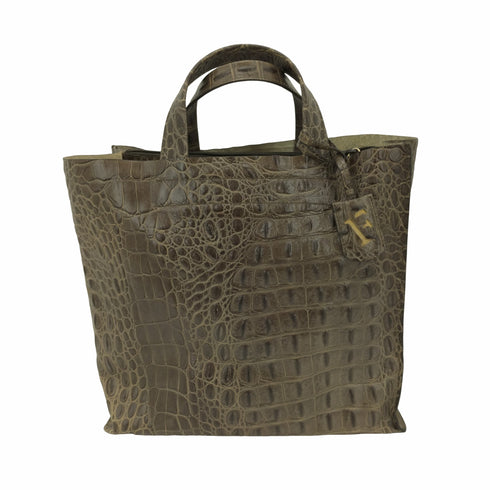 フルラ FURLA クロコダイル型押しレザートートバッグ レディース