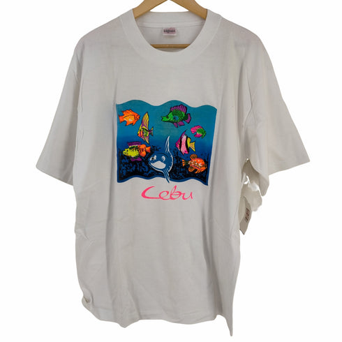 Le difference マルチカラーフィッシュプリントTシャツ Cebu メンズ