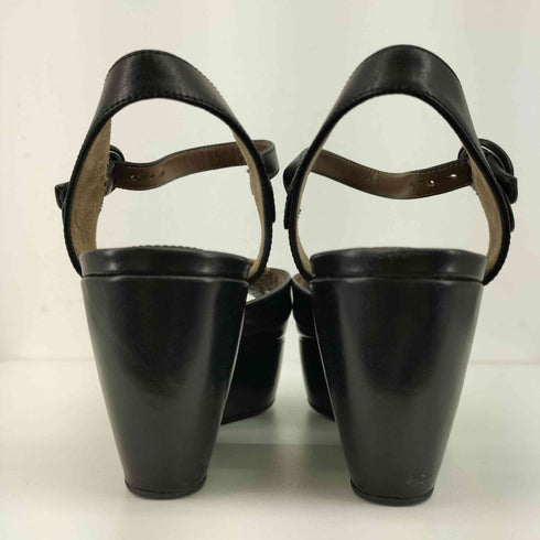 マルニ MARNI サンダル ストラップ レザー ウェッジソール レディース JPN:24