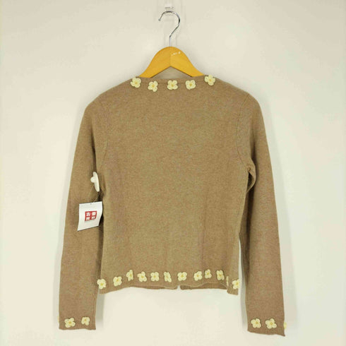 モスキーノ チープアンドシック MOSCHINO CHEAP&CHIC イタリア製 花装飾 レーヨンウールナイロン ニットカーディガン レディース I:44