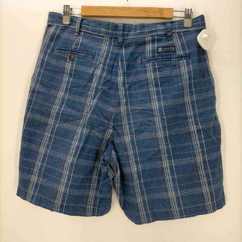 チャップスラルフローレン CHAPS RALPH LAUREN リネンコットンチェック柄ショーツ メンズ US:34-35