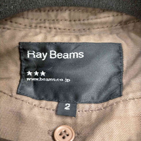 レイビームス Ray BEAMS トレンチコート ロング シングル ベルト 刺繍 ライナー付き レディース JPN:2