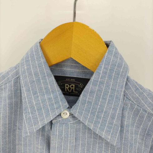 ダブルアールエル ラルフローレン RRL RALPH LAUREN リネン混ストライプボタンシャツ メンズ