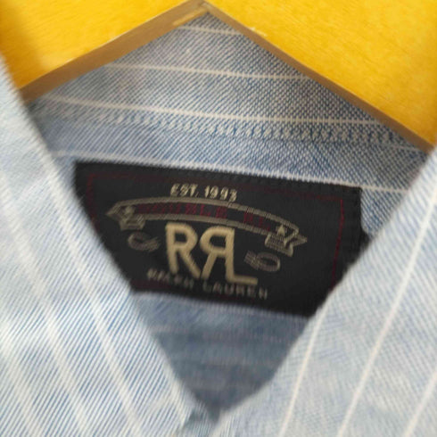 ダブルアールエル ラルフローレン RRL RALPH LAUREN リネン混ストライプボタンシャツ メンズ