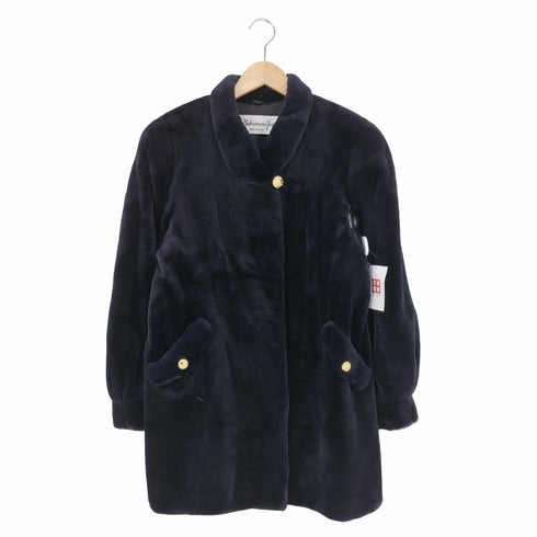 サガミンク SAGA MINK ×nakamura Fur 金ボタン ショールカラー ミンクファーステンカラーコート レディース FREE