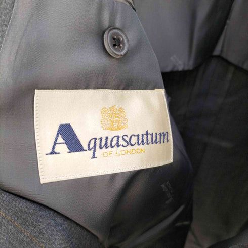 アクアスキュータム AQUASCUTUM 裏地背抜き ダブルブレストストライプテーラードジャケット メンズ 94A6