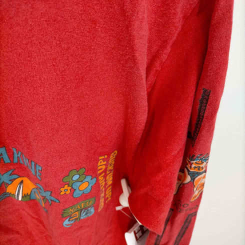 ゴーベアフット GO BareFoot 90s USA製 ハワイアン フラガール ロングスリーブシャツ 長袖 メンズ import:M