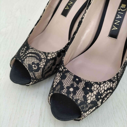 ダイアナ DIANA オープントゥ レース ヒールパンプス レディース JPN:24