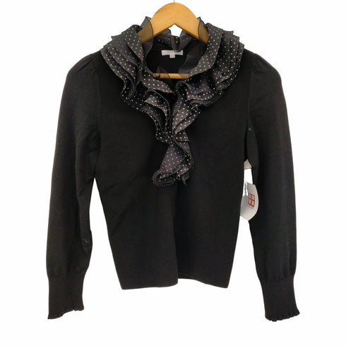 トゥービーシック TO BE CHIC ドットフリルカラーカーディガン ニット 長袖 チュール レディース JPN:2