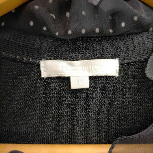 トゥービーシック TO BE CHIC ドットフリルカラーカーディガン ニット 長袖 チュール レディース JPN:2