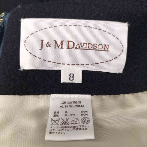 ジェイアンドエムデヴィッドソン J&M Davidson ウール Aライン スカート レディース 8
