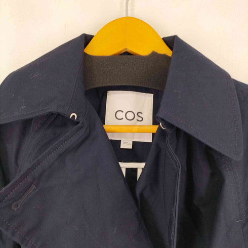 コス COS ショートトレンチコート スプリングコート 比翼ボタン ベルト付き レディース 34