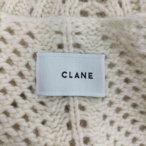 クラネ CLANE 21AW バックオープンケーブルVネックニットプルオーバー セーター 長袖 レディース JPN:1