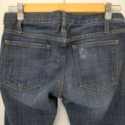 カレントエリオット CURRENT ELLIOTT 加工ストレッチデニムパンツ ジーンズ テーパード ジッパーフライ レディース 24