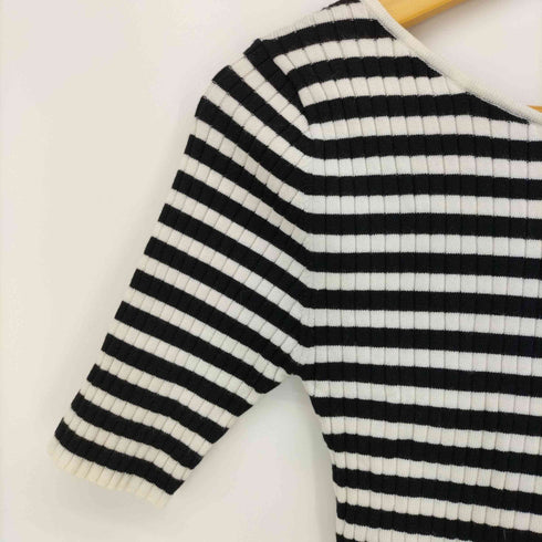 マイストラーダ mystrada リブ バックリボン ボーダー S/S ニット レディース JPN:38