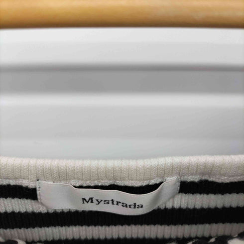 マイストラーダ mystrada リブ バックリボン ボーダー S/S ニット レディース JPN:38