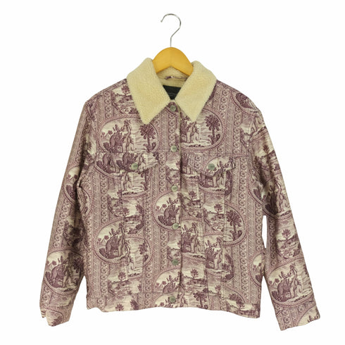 スコッチアンドソーダ SCOTCH&SODA MAISON SCOTCH 裏地ボア 総柄ジャケット レディース import:S