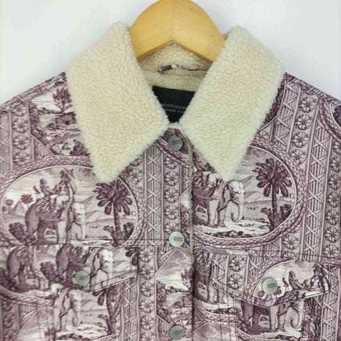 スコッチアンドソーダ SCOTCH&SODA MAISON SCOTCH 裏地ボア 総柄ジャケット レディース import:S