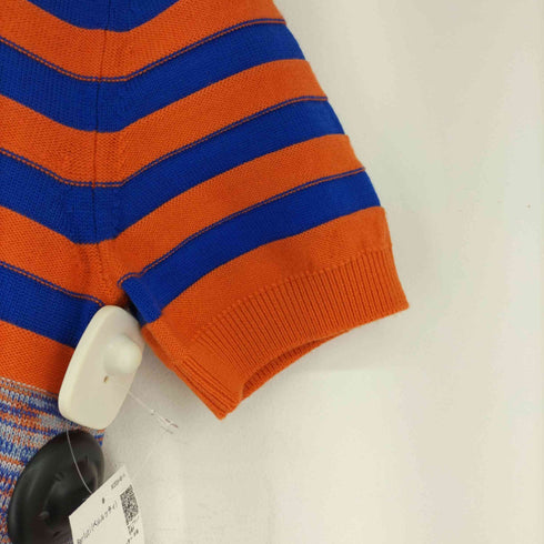 ベルルッティ Berluti ボーダーニットポロシャツ セーター 半袖 切替 メンズ JPN:XS