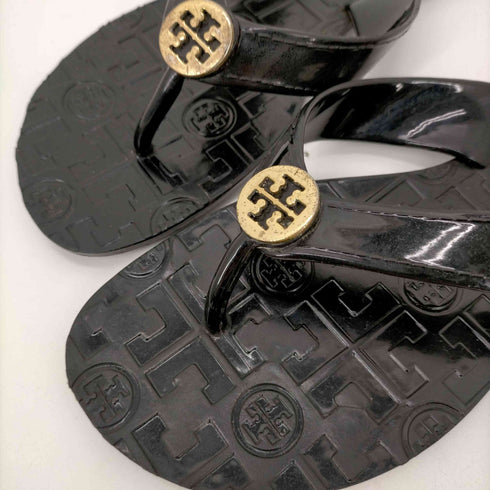 トリーバーチ TORY BURCH フロントロゴ エナメルビーチサンダル レディース