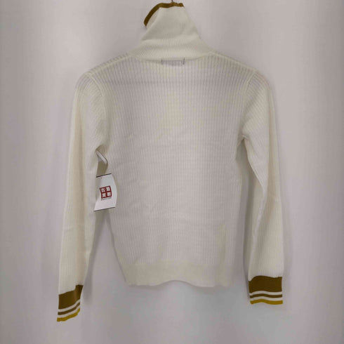 ニジュウサンク 23区 GOLF 21AW ミニケーブル編みニット ポロシャツ 長袖 ゴルフ レディース JPN:0
