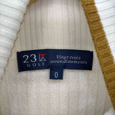 ニジュウサンク 23区 GOLF 21AW ミニケーブル編みニット ポロシャツ 長袖 ゴルフ レディース JPN:0