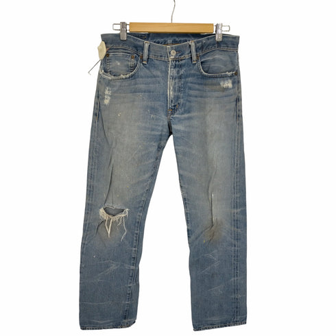 デニムアンドサプライ ラルフローレン DENIM & SUPPLY RALPH LAUREN ダメージ加工 ストレート デニムパンツ メンズ 32/30