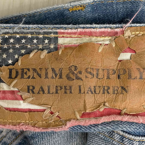 デニムアンドサプライ ラルフローレン DENIM & SUPPLY RALPH LAUREN ダメージ加工 ストレート デニムパンツ メンズ 32/30