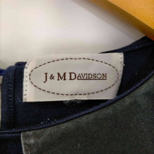 ジェイアンドエムデヴィッドソン J&M Davidson カットソー トップス ウール 半袖 プルオーバー 丸襟 ラウンドカラー レディース