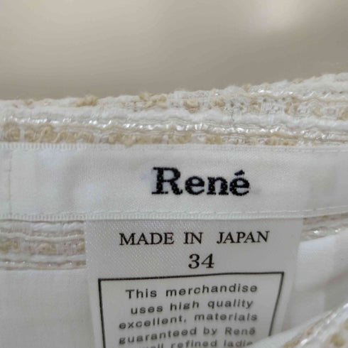 ルネ Rene ミディアム ツイード フレアスカート レディース JPN:34
