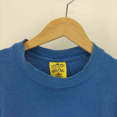 Golden Stedman 80S USA製 ハイビスカス プリント S/S Tシャツ シングルステッチ メンズ import:M