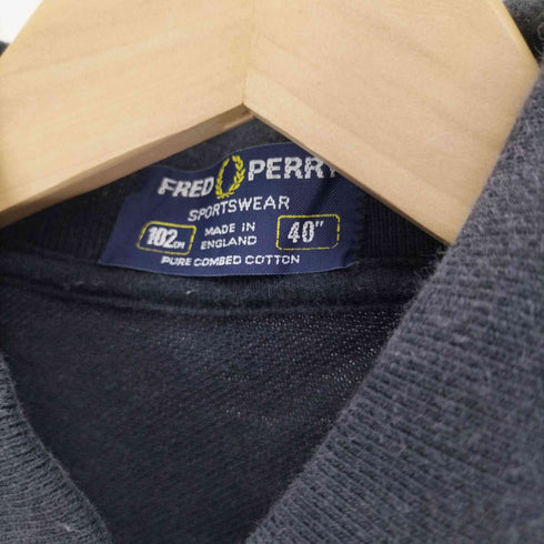 フレッドペリー FRED PERRY 80S 英国製 ワンポイント 刺繍 S/S ポロシャツ メンズ 40