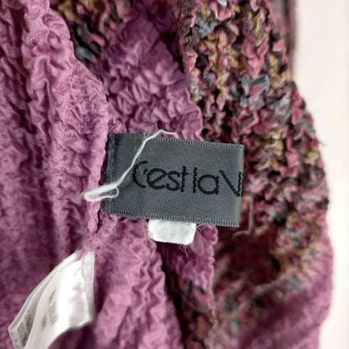 CEST LA BEAU プリーツシワ加工 ハイネックトップ レディース JPN:40